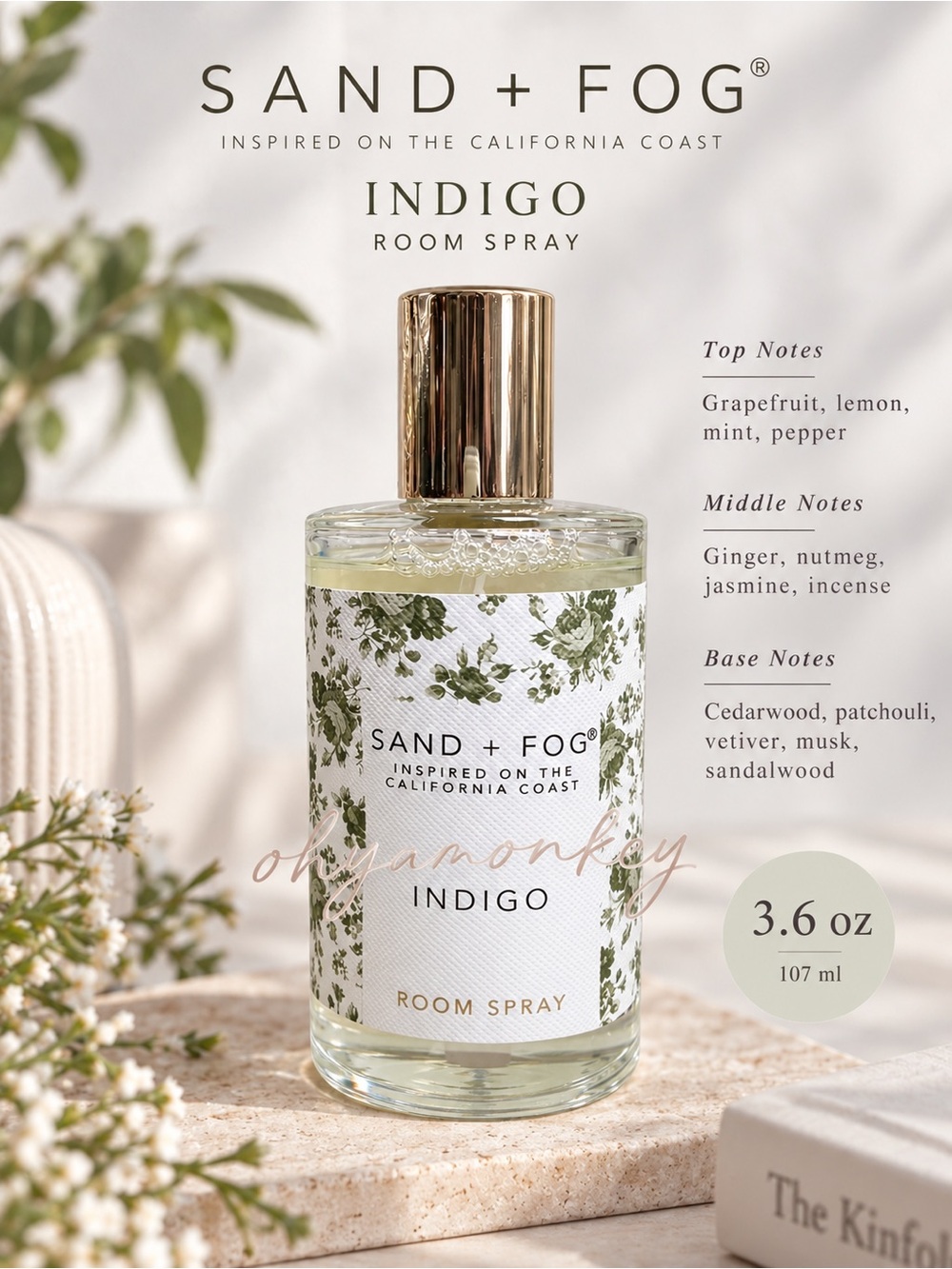 Sand + Fog Indigo Room Spray No box